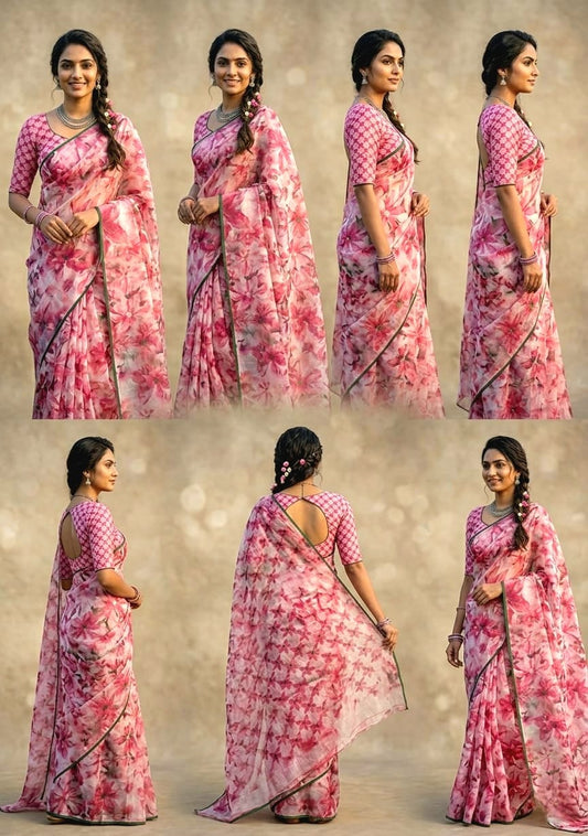 Cotton Linen Sarees
