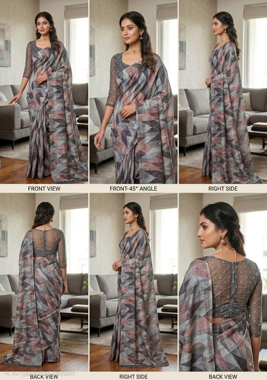 Cotton Linen Sarees