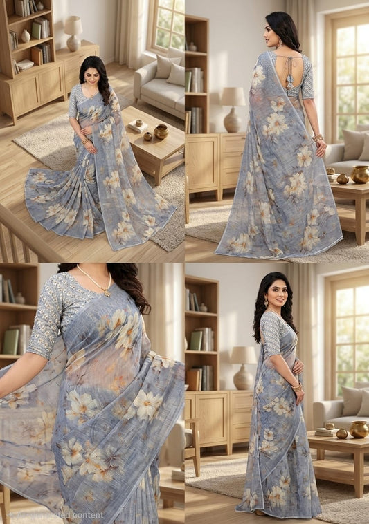 Cotton Linen Sarees