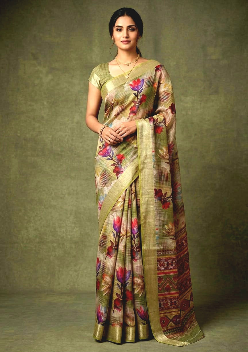 Cotton Linen Sarees