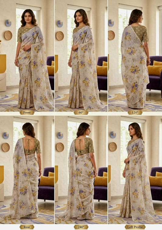 Cotton Linen Sarees