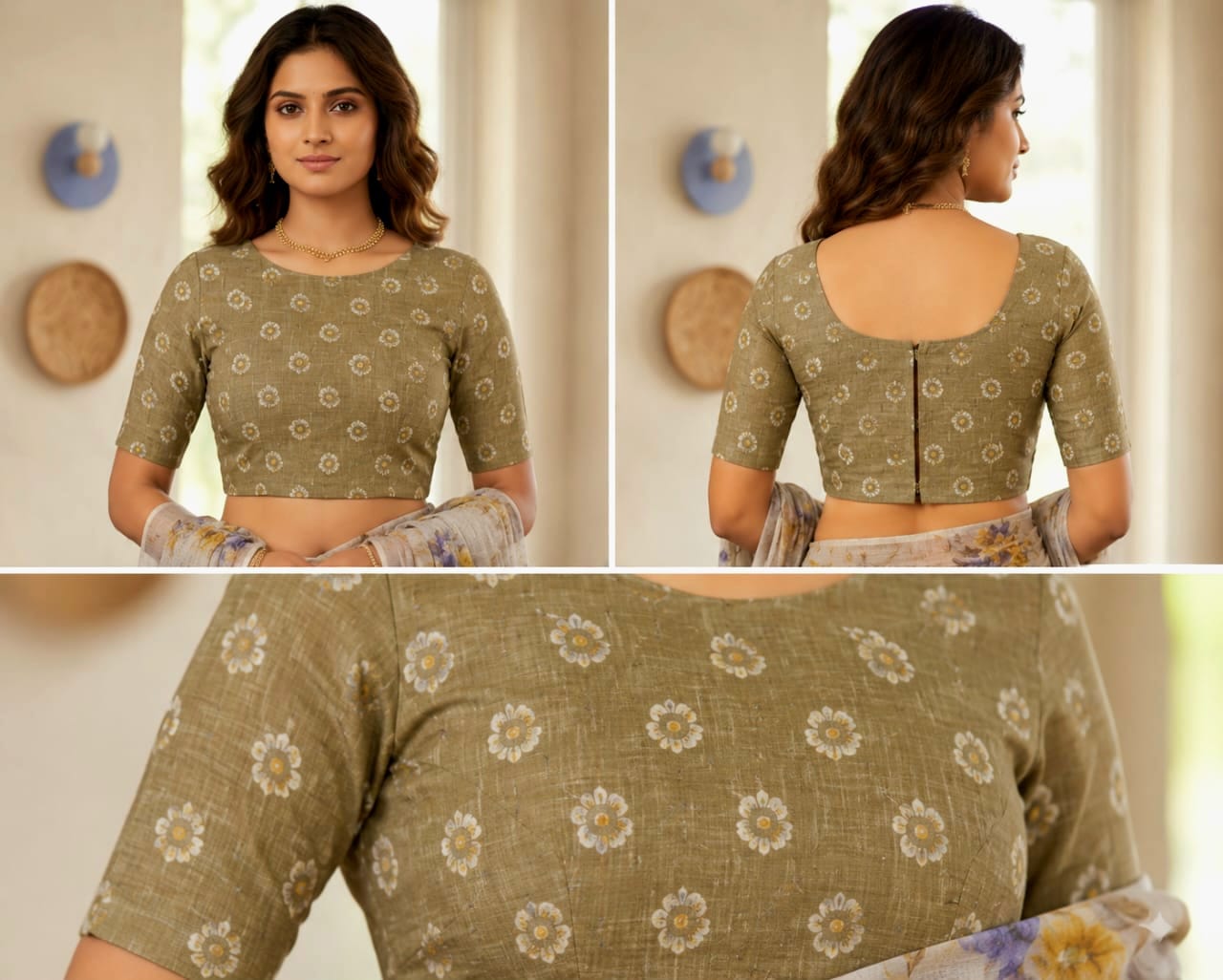 Cotton Linen Sarees