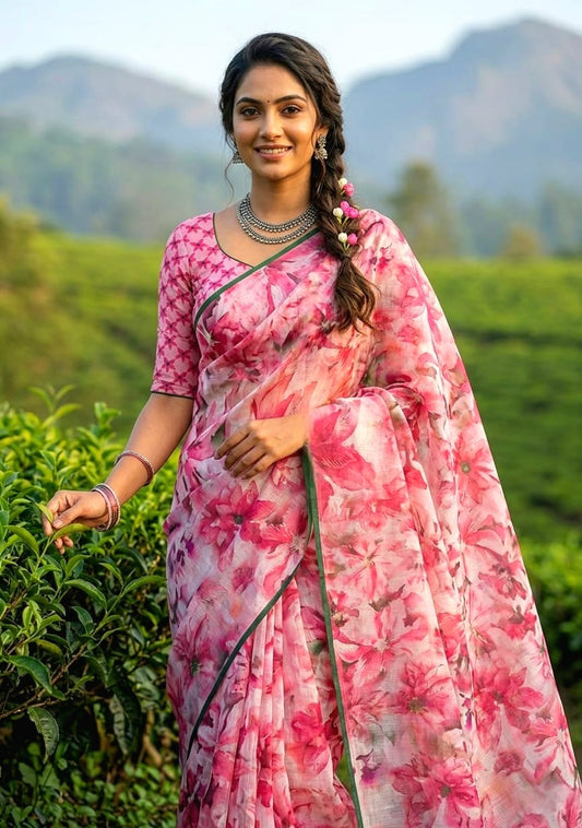 Cotton Linen Sarees