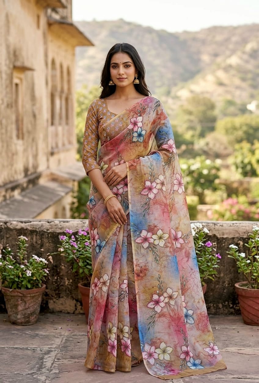 Cotton Linen Sarees