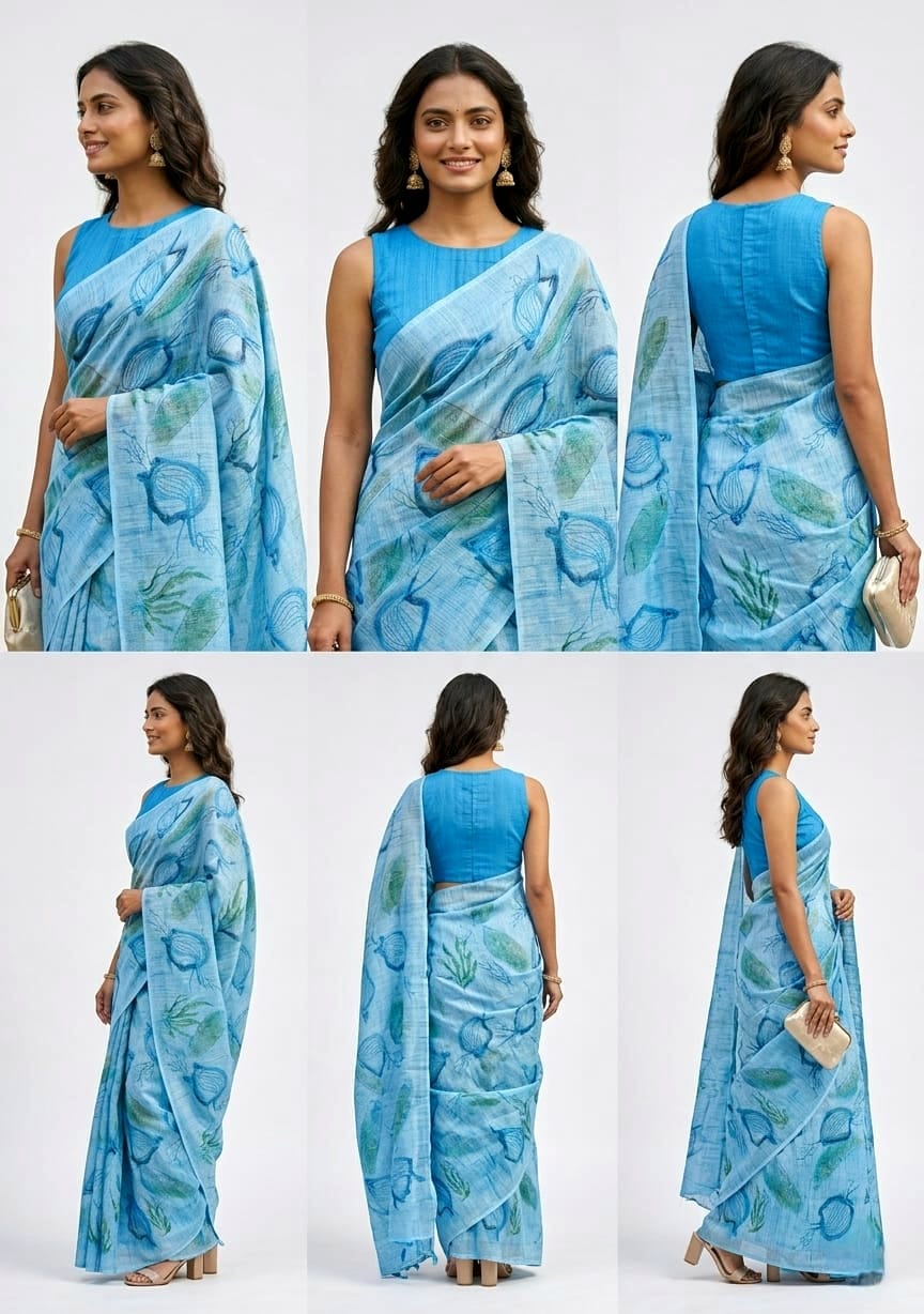Cotton Linen Sarees