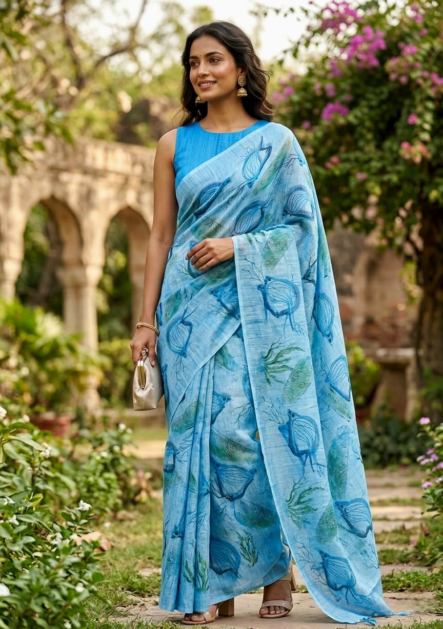 Cotton Linen Sarees