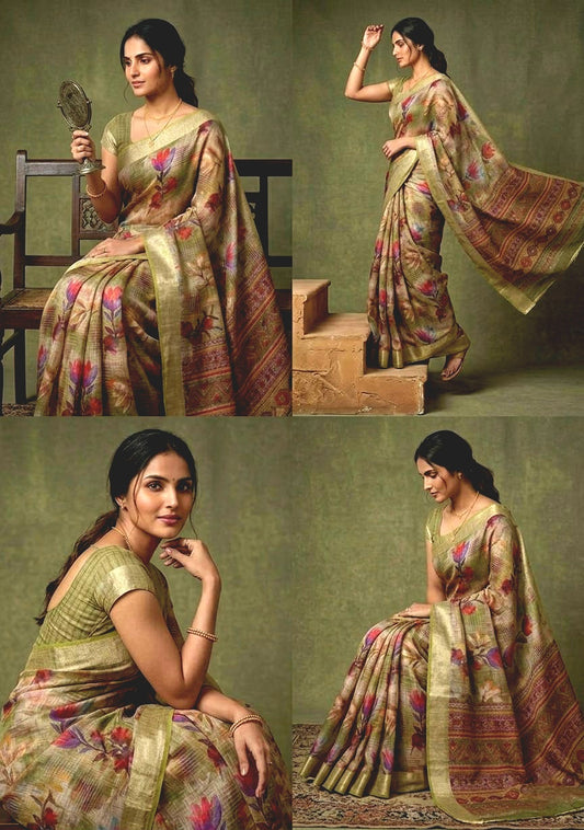 Cotton Linen Sarees