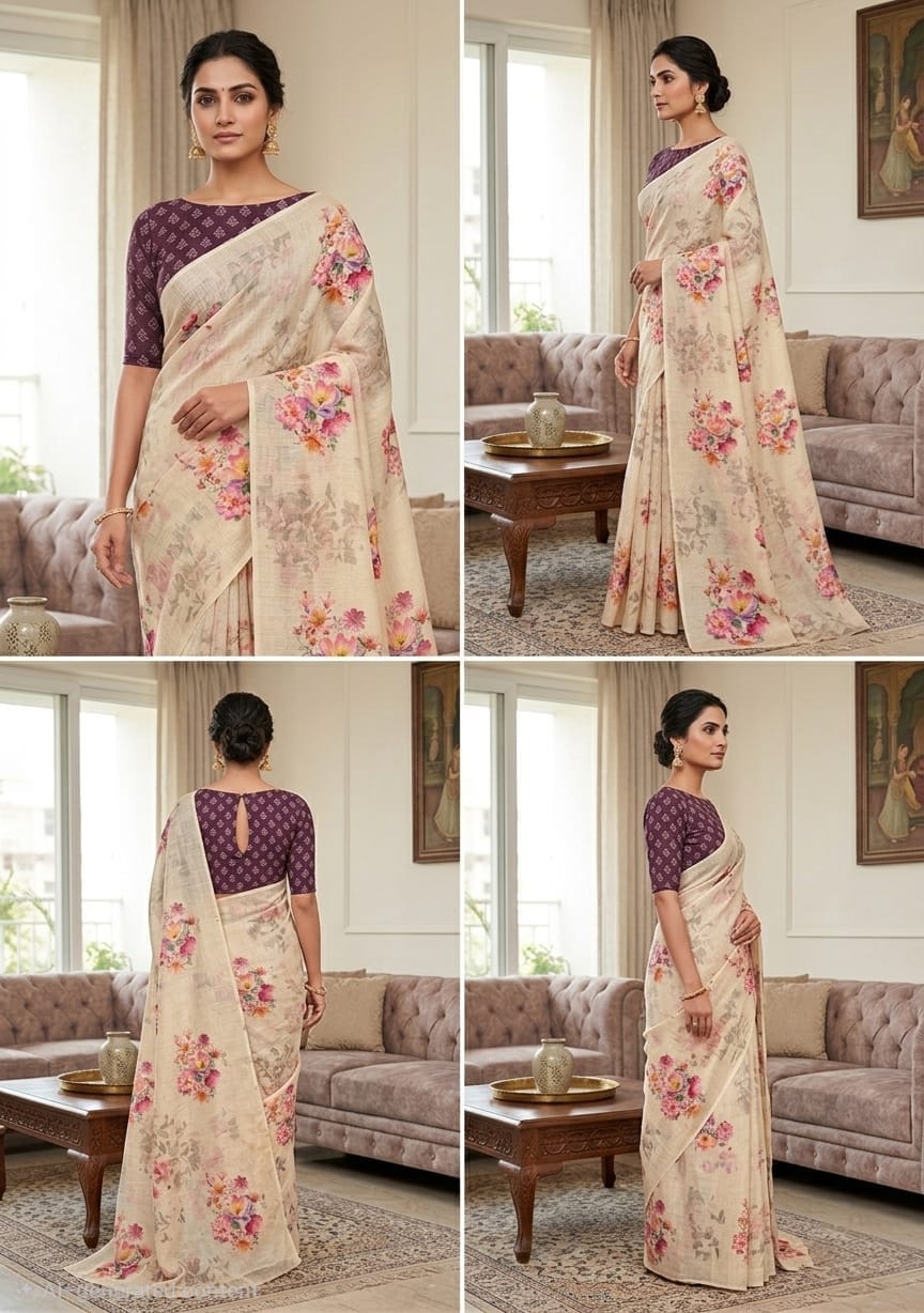 Cotton Linen Sarees