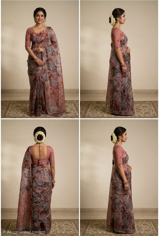 Cotton Linen Saree