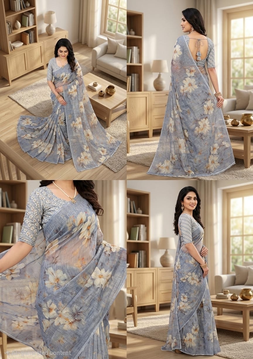Cotton Linen Sarees