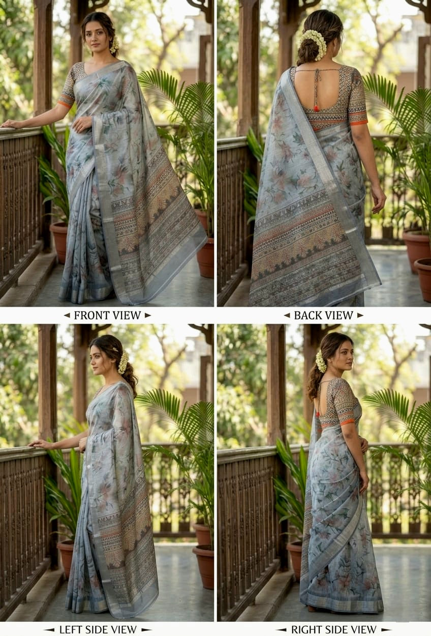 Cotton Linen Sarees