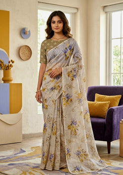 Cotton Linen Sarees