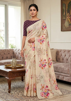 Cotton Linen Sarees